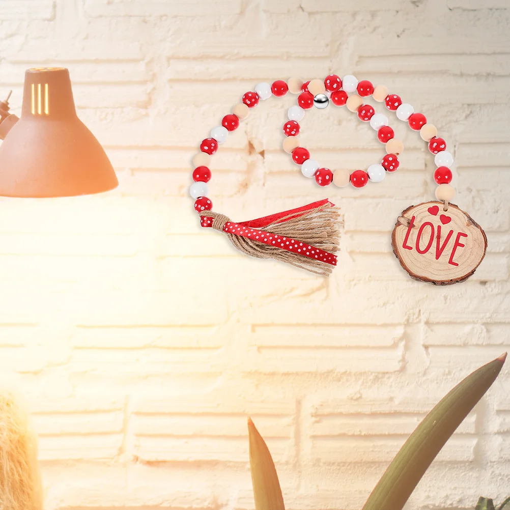 Гирлянда на День святого Валентина 2 шт. деревянные бусины подвески бытовые