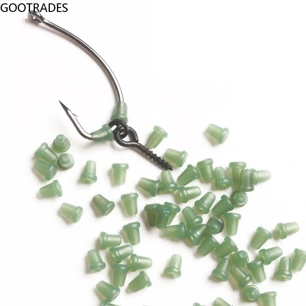 

50PCS Carp Fishing Hook Stops Beads Carp Accessories Rubber Chod Ronnie Stoper Rig Pop UP Boilie Stop Terminal Tackle Tool