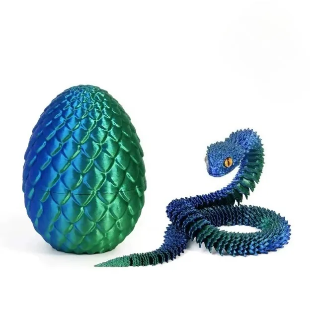 

3D-змейка с яйцом из пластика
