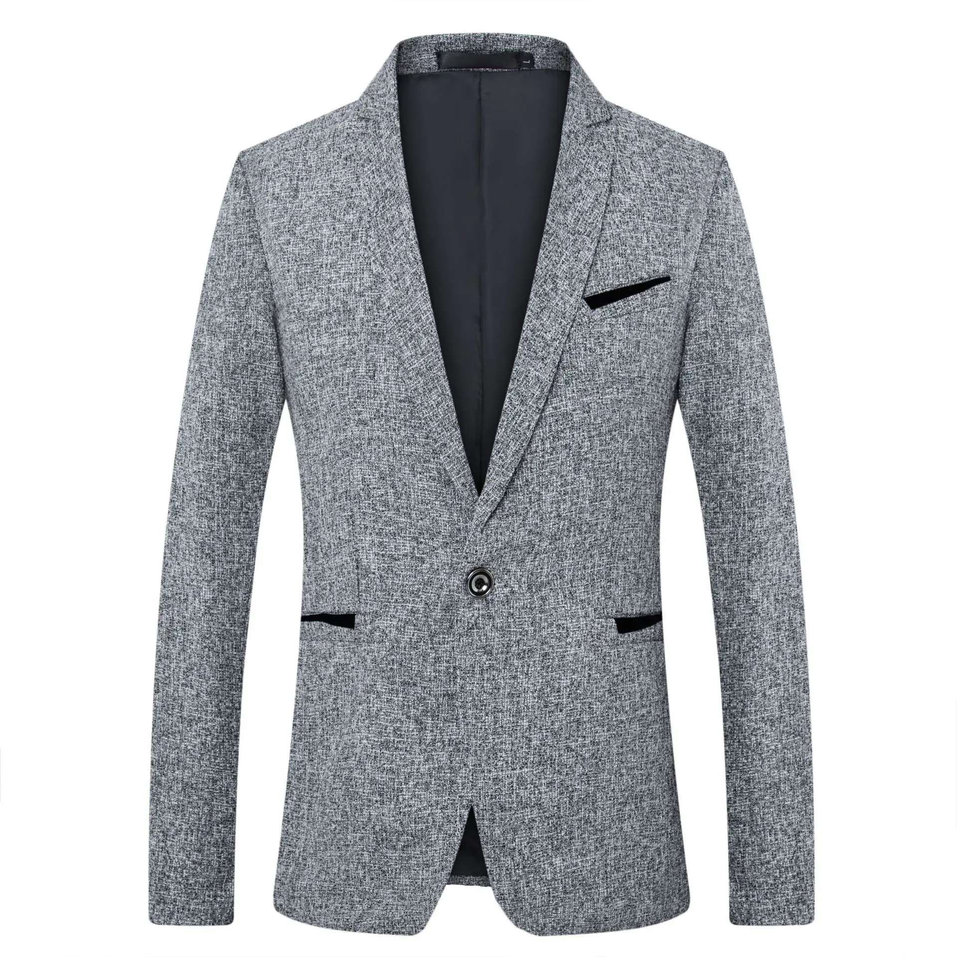 Новая мужская повседневная модная мужская куртка, повседневная облегающая британская куртка, деловая офисная мужская куртка от AliExpress WW