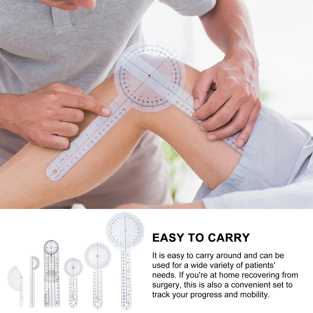 6 шт. линейка пластиковый гониометр палец 360 градусов позвоночник медицинский