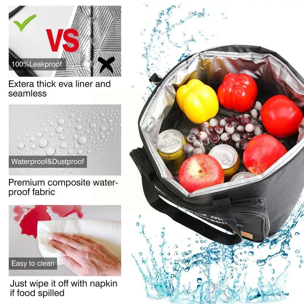 

Thermal Insulated Cooler Bags High Capacity Outdoor Trips Ice Bento Meal Pack Box Accessories Lunch Products Zip BBQ Picnic Z0U6