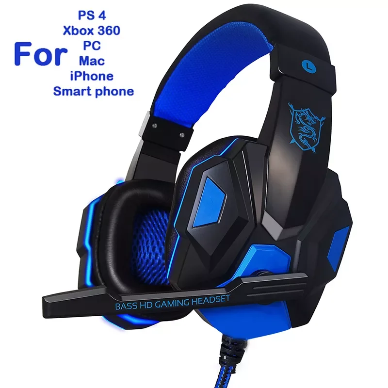

3.5mm Wired Gaming Headphone Stereo Noise Isolating Headset With Microphone for PS4 Xbox 360 Nintend Switch iPad PC Smart Phone
