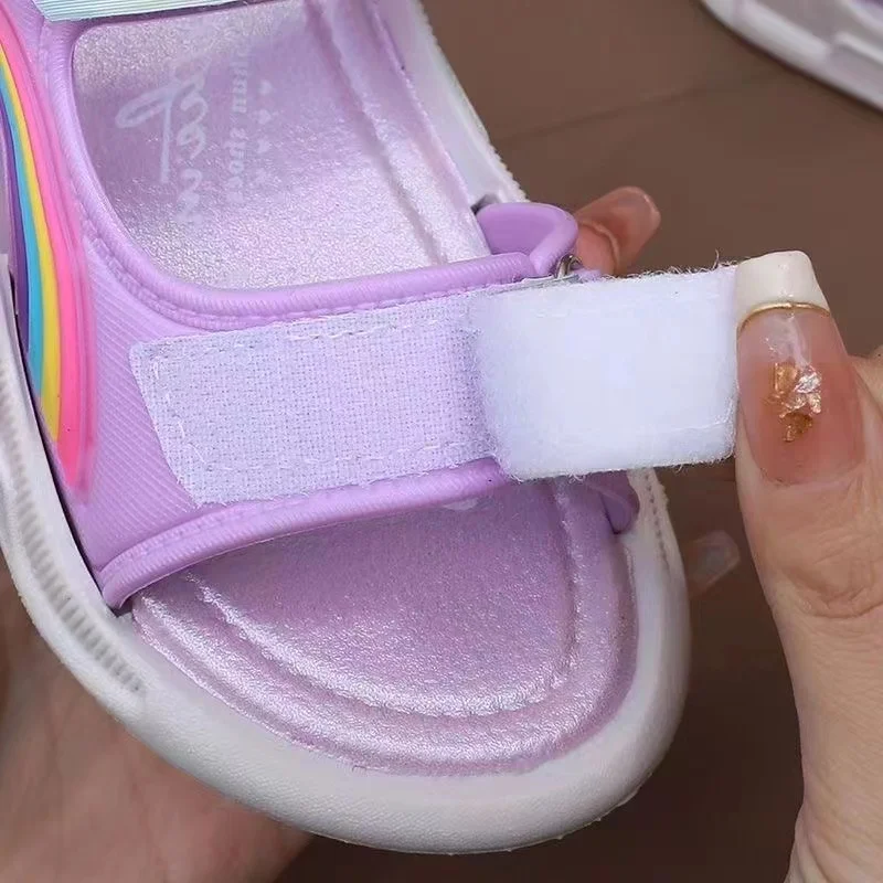 Сандалии для девочек 26-35 лет Нескользящие с мультяшным принтом Холодное сердце