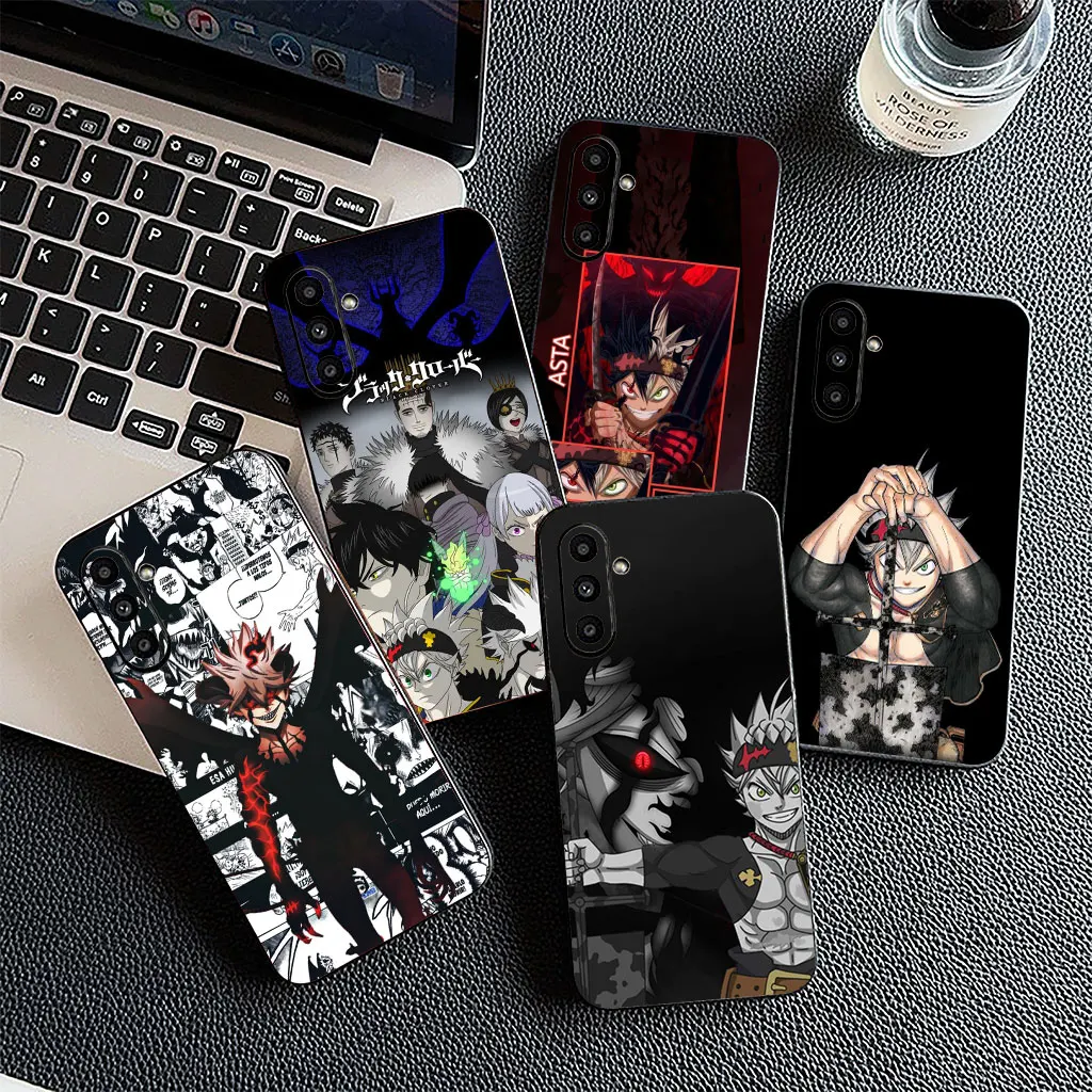 Фото Мягкий чехол для телефона с рисунком «Черный клевер» для Samsung Galaxy S22 S21 S20 FE Ultra Plus A07 A17 A25 A12 A21S A56 S22+ Защитный чехол №3