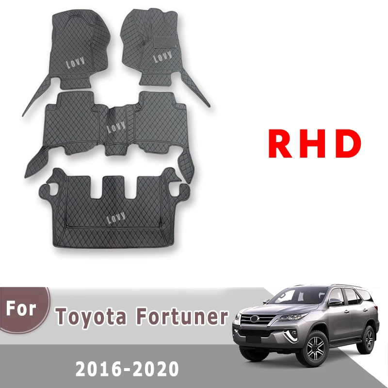 Автомобильные коврики RHD для Toyota Fortuner 2022 2021 2020 2019 2018 2017 (7 мест) | Автомобили и
