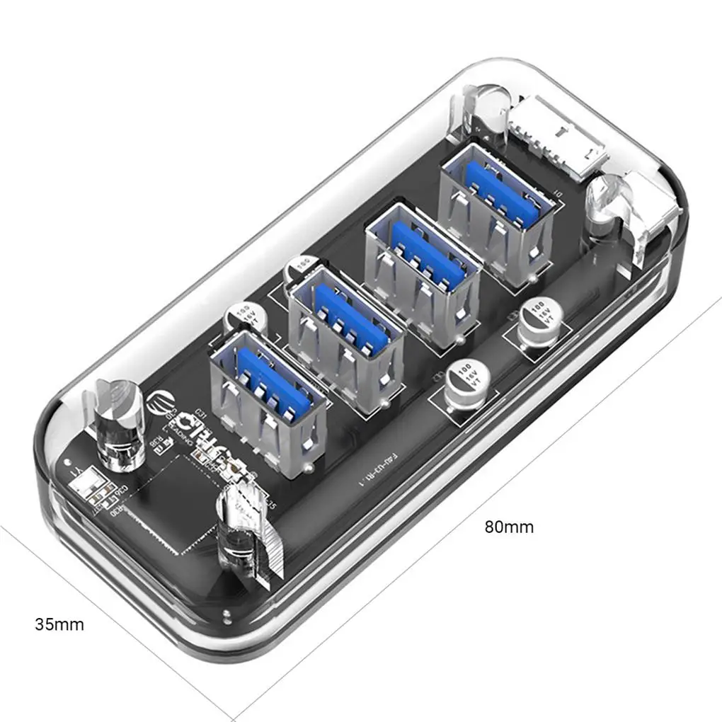 USB-Концентратор ORICO на 4 порта с индикатором, OTG-адаптер