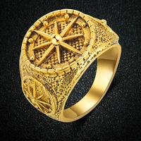 wangaiyao new fashion temperament arabian retro ring unisex ancient gold ring personality wedding wedding trend ring gift jewelr