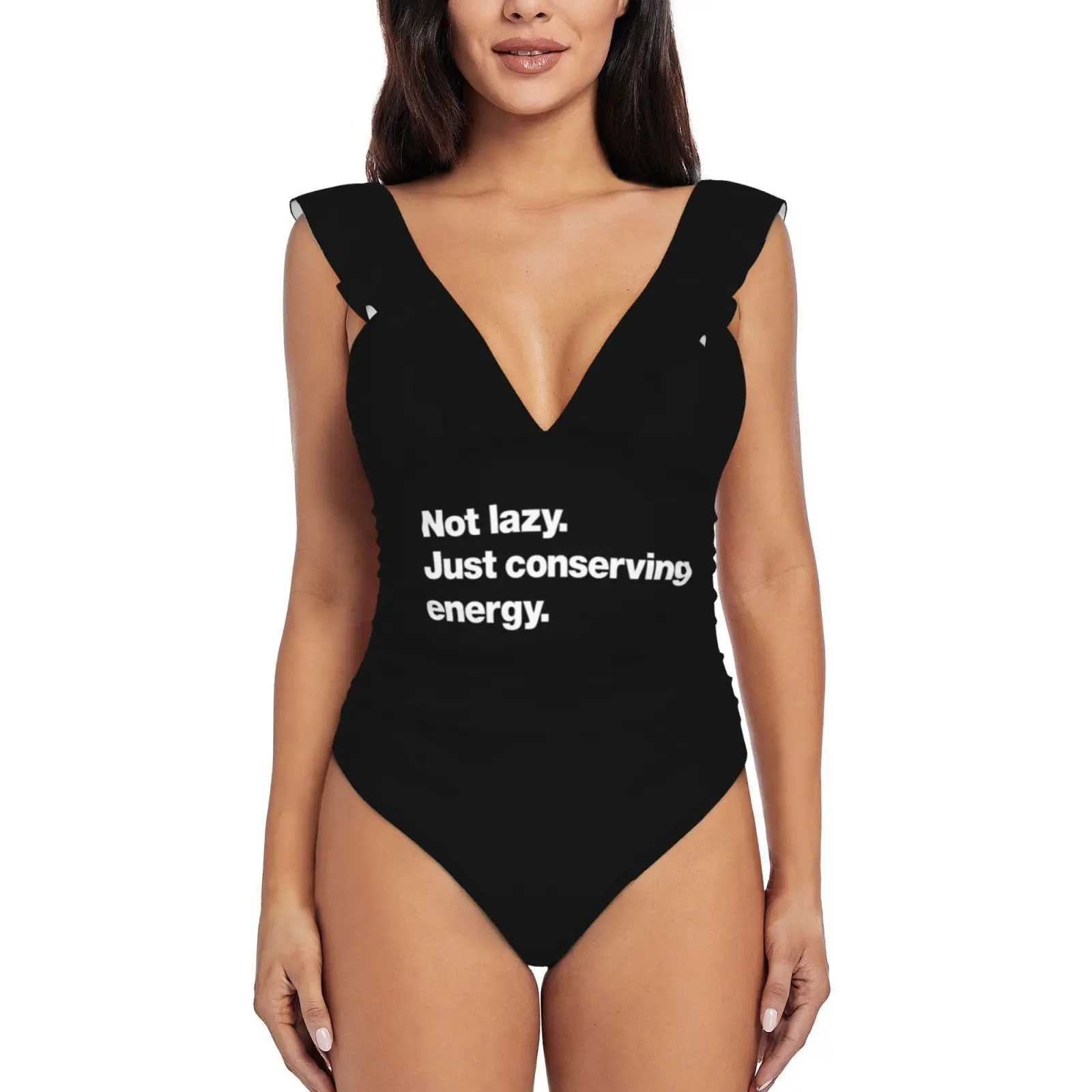 

Не ленивый. Сохранение энергии. Слитный купальник с оборками, женский сексуальный Монокини, купальник, новые пляжные купальные костюмы, не л...