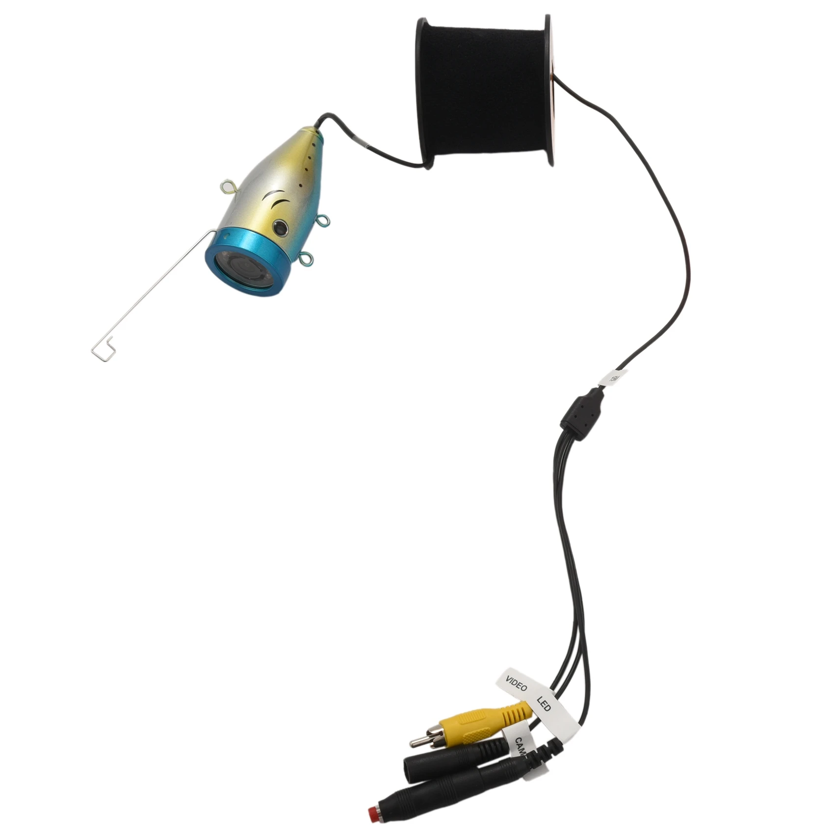 

Камера для подводной рыбалки 1200Tvl, 24 светодиода, ночное видение, водонепроницаемая, в форме рыбы, для лодки, льда, с кабелем 15 м