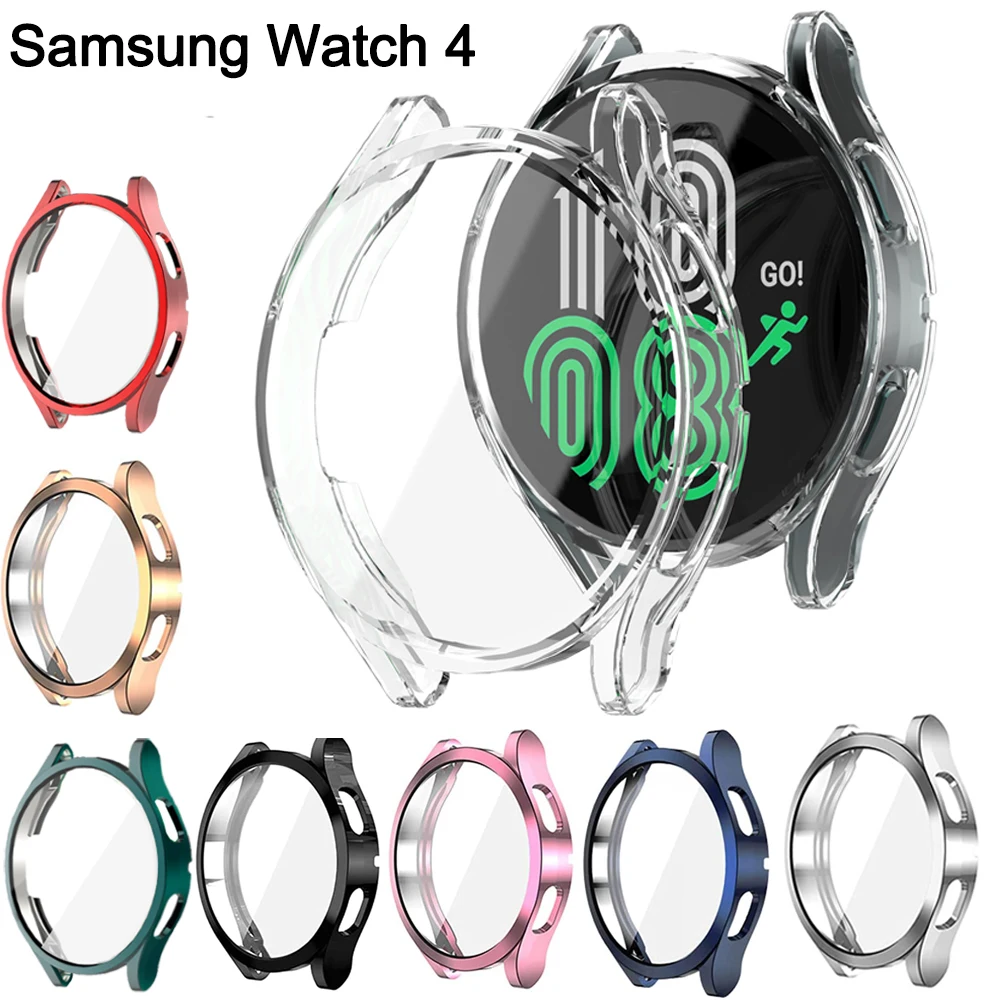 

All-Around TPU Anti-Scratch Flexible Case Soft Protective Bumper Cover For Samsung Galaxy Watch 4 5 Screen Protector 40mm 44mm
