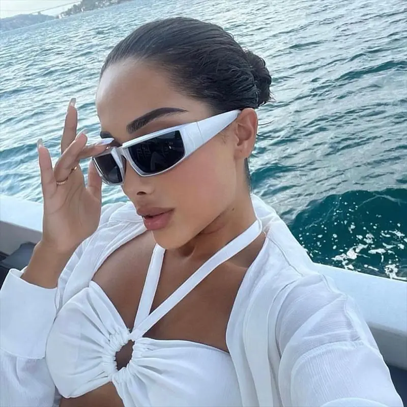 

New Steampunk Sport Sunglasses Goggle Trend Women Y2k Mirror Sun Glasses Men Punk Shades Eyewear Unisex Outdoor Eyeglasses UV400