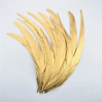 100pcs dipped dye gold silver rooster tail feather natural rooster feathers for crafts plumas carnaval feather decoration plume