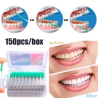 oral care toothpick plaque remove teeth floss interdental brushes teeth cleaning soft rubber bristle oral hygiene tools 150pcs