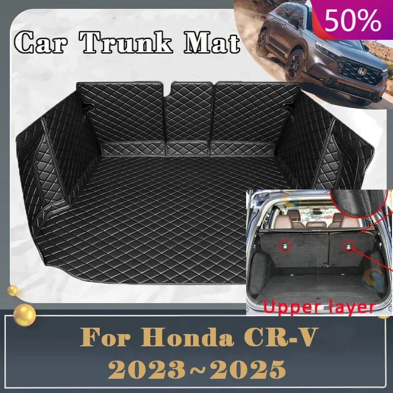 Car Trunk Mat For Honda CR-V CRV CR V 2023 2024 2025 Dirt-resistant Fully Surrounded Rear Cargo Tray Accessories