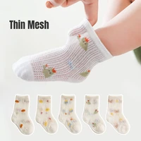 summer baby socks thin mesh soft newborn baby girl socks high quality cartoon childrens socks 0 3 years old