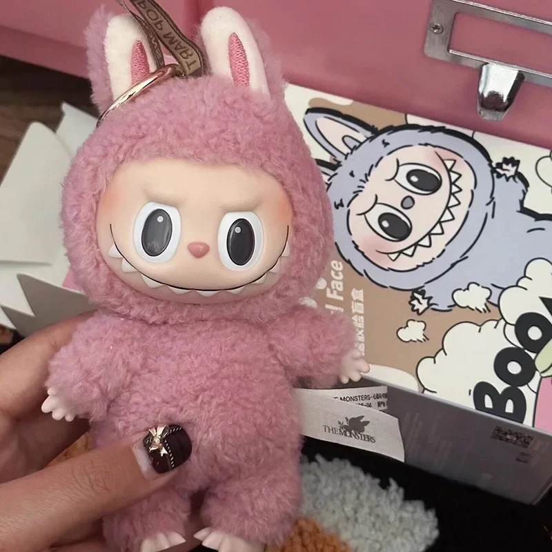 Labubu The Monsters Heartbeat Macaron Эмаль Лицо Слепая Коробка Фигурка из ПВХ Настольный