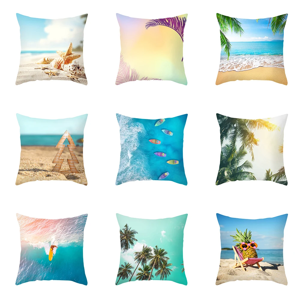 

Летний голубой пляжный ландшафт 45x45 см