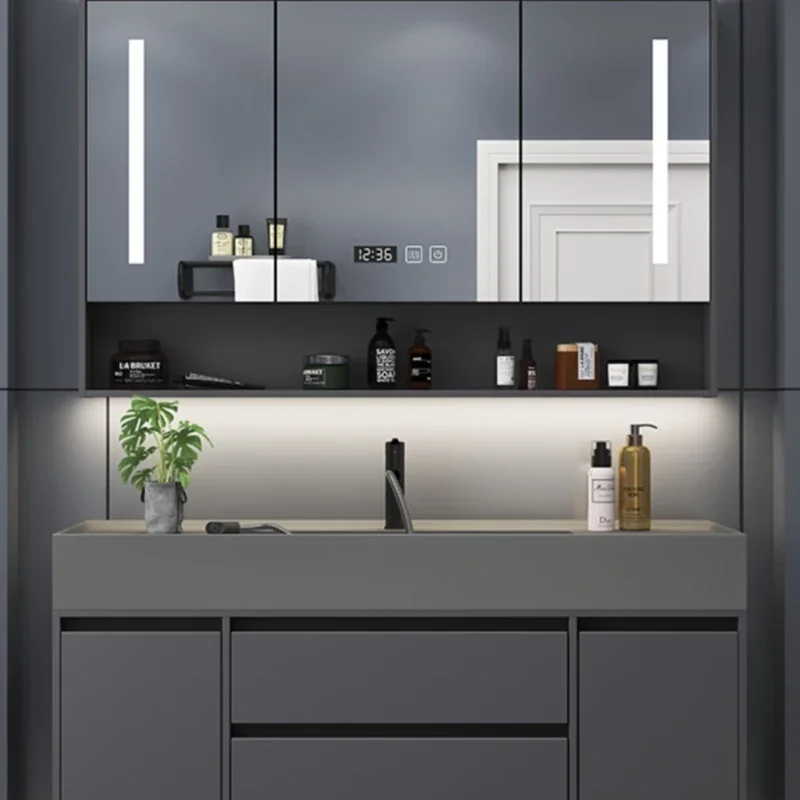 Мебель Роскошные многофункциональные домашние шкафы для хранения в ванной