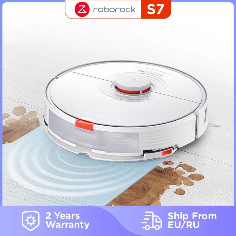 Робот-пылесос Roborock S7 с щеткой для умного дома |
