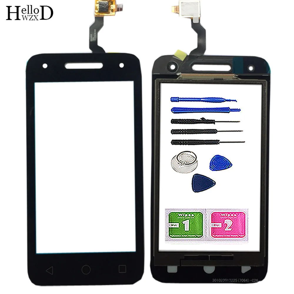 

4.0'' Digitizer Panel For Alcatel 4055 OT4055 Touch Screen Front Glass Lens Sensor TouchScreen Tools 3M Glue