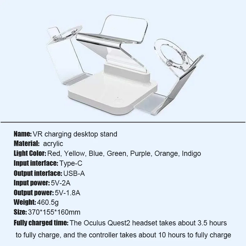 VR Charging Stand Headset Display And Controller Holder Mount Station For Oculus Quest 2 VR Glasses Stand Headset Accessories