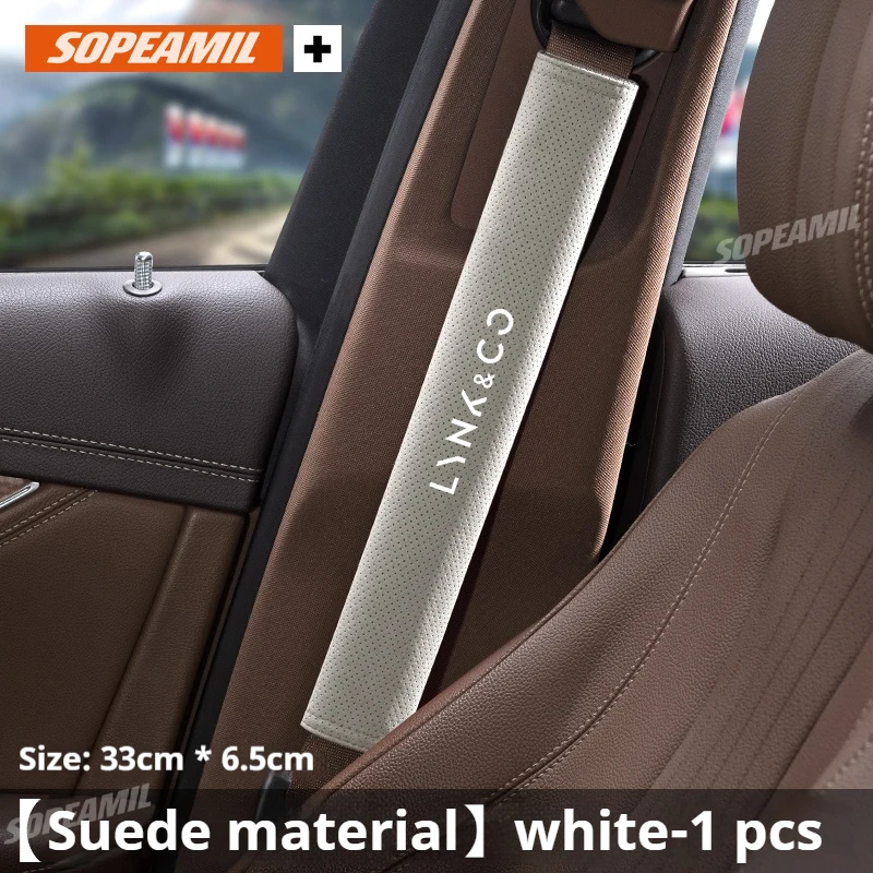 

Для LYNK&CO 03 PHEV 05 09 PHEV 09 MHEV 01 06 02 03+ Автомобильный ремень безопасности Наплечник Замшевые ремни безопасности Аксессуары для защиты плеч