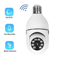 1080p wireless 360 rotate auto tracking panoramic camera light bulb wifi ptz ip camera remote viewing security e27 cam