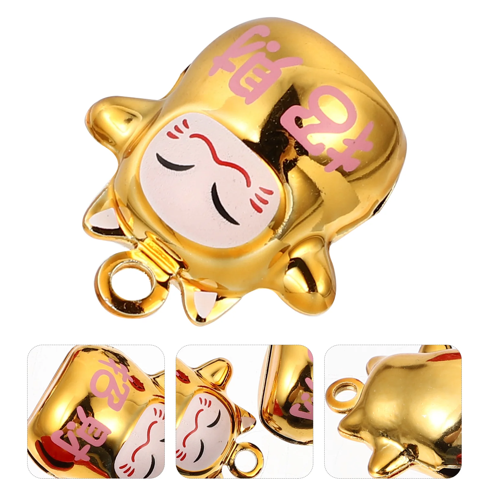 

Lucky Cat Bell Necklace Pendant Chinese Decorations Mini Accessories Scattered Beads