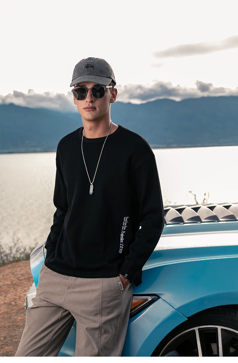 

6135 Fall 2022 new pullover blouse men's casual simple round neck Sweatshirts