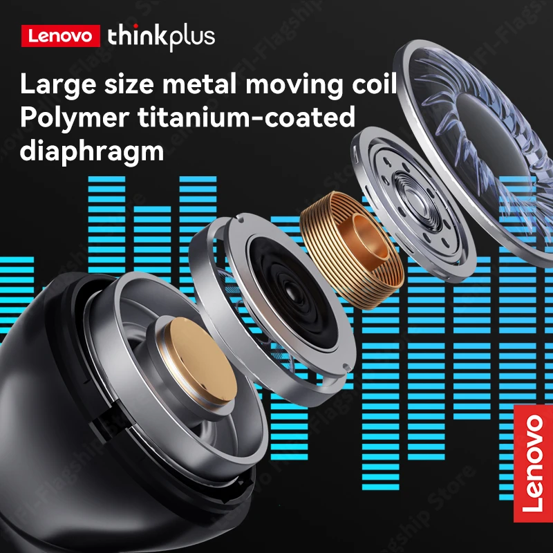 100% Оригинальные беспроводные наушники Lenovo T40 TWS Bluetooth 5 2 спортивные