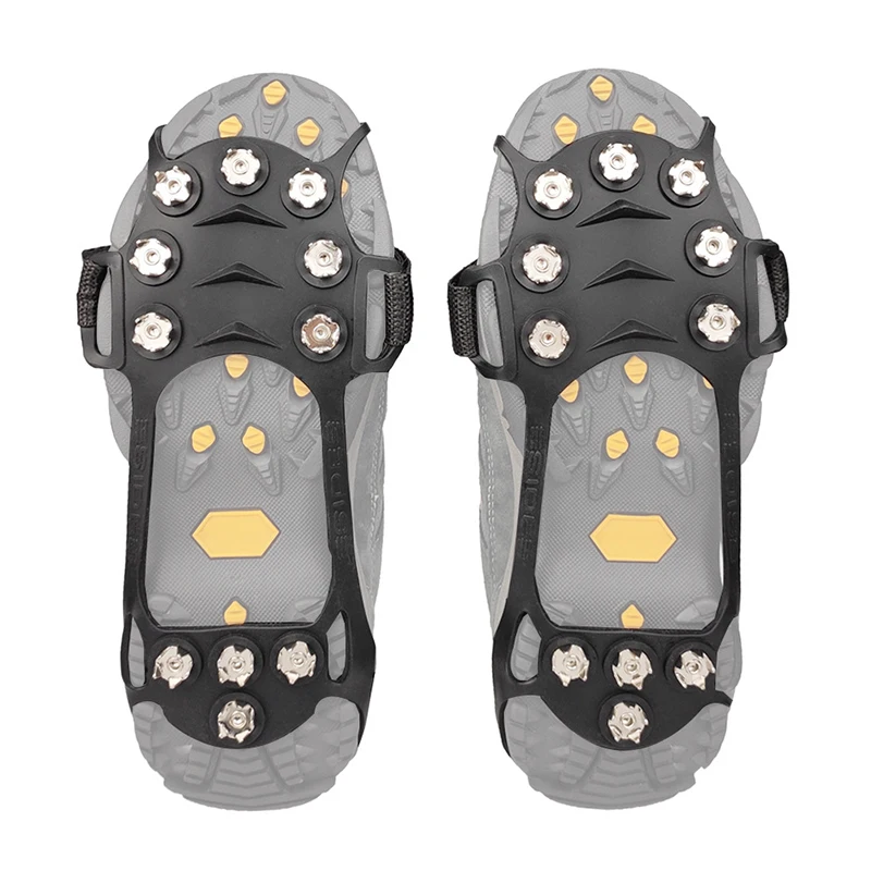 Hiking Shoe Covers Outdoor 11 Tooth Skates Non-slip Crampons Non-slip Wear-resistant Shoe Covers Strong Safe Wear-resistant