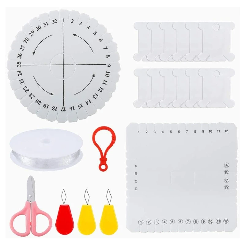 

69HB Jewelry Making Kit with Beads Charms Findings Pliers Beading Wire for Necklace