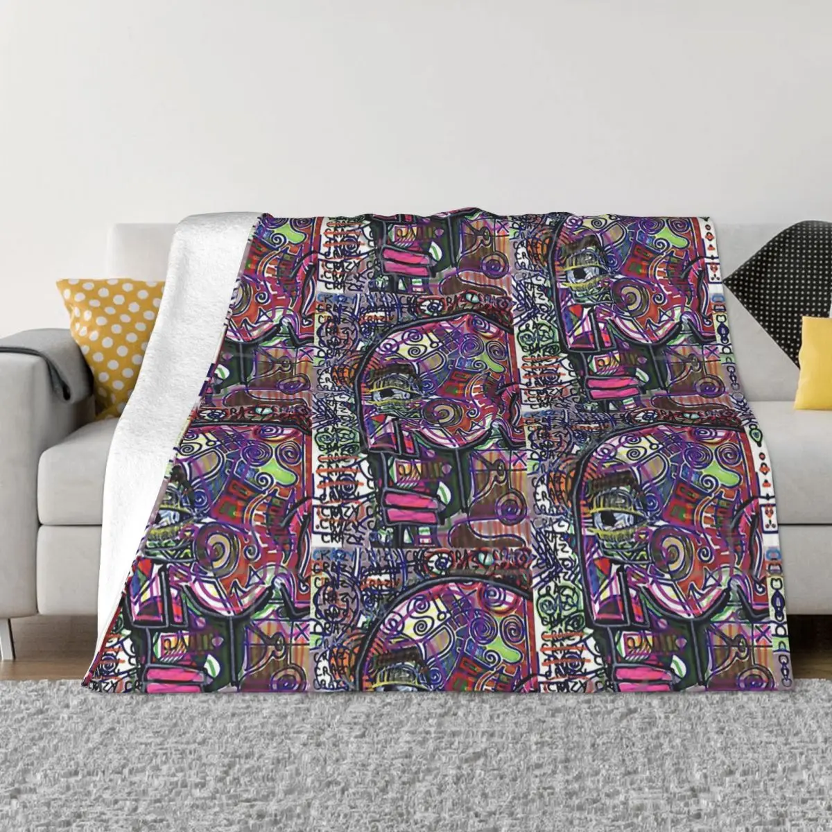 

Знаменитые граффити уличный стиль немного обычные портативные теплые Пледы для постельного белья для путешествий