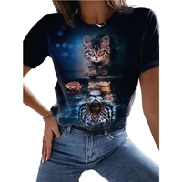 new printed daisy t shirts womens aesthetic apparel products round neck short sleeves loose western style streetwear