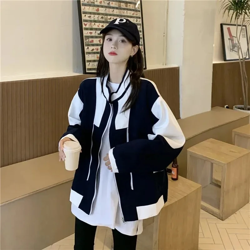 

Deeptown Women Baseball Jackets Casual Korean Fashion Designer Streetwear Harajuku Basic Preppy Style Female Autumn Jacket Loose