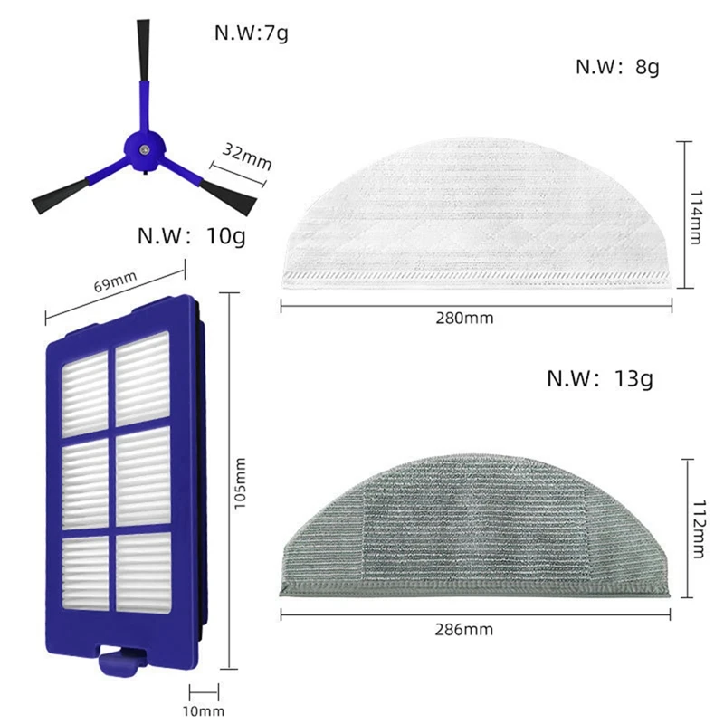 Запасные части для гибридного робота-пылесоса Anker Eufy Robovac серии X8 боковая щетка