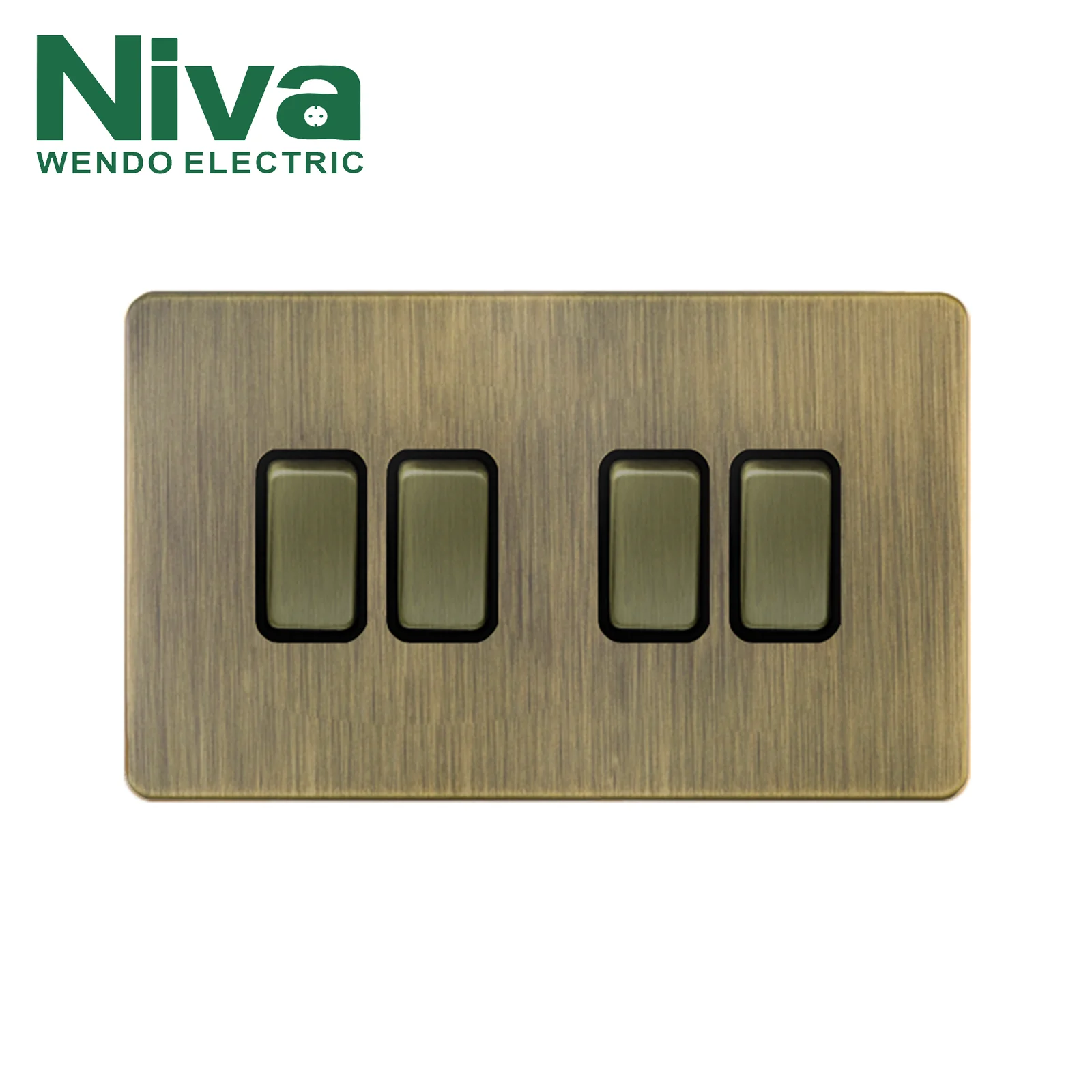 Настенные выключатели Niva UK из нержавеющей стали и бронзы 146 панель с кнопочной