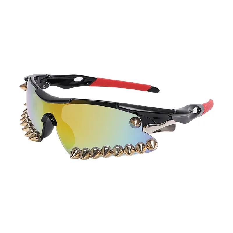 

Fashion Brand Steampunk Diamond Sunglasses Men Goggle Y2k Punk Sport Glasses Women Cycling Riding Shades Eyewear De Sol Oculos