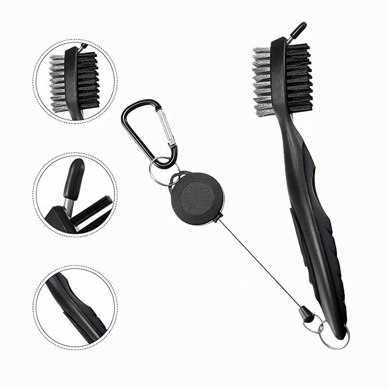 

Golf Cleaning Brush For Club With Carabiner Groove Sharpener Cleaner Multi Style Drop Ship