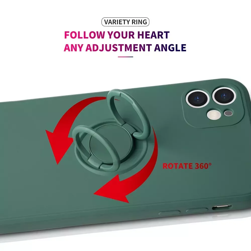 

New Arrival Universal Liquid Silicone Finger Ring Stand Magnetic Holder Bracket For iPhone 13 12 11 Pro Max Mini XR XS Max 7 8 P