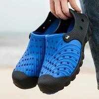 summer new mens clogs closed toes casual beach sandals fashion men slippers light garden shoes non slip sandalias hombre
