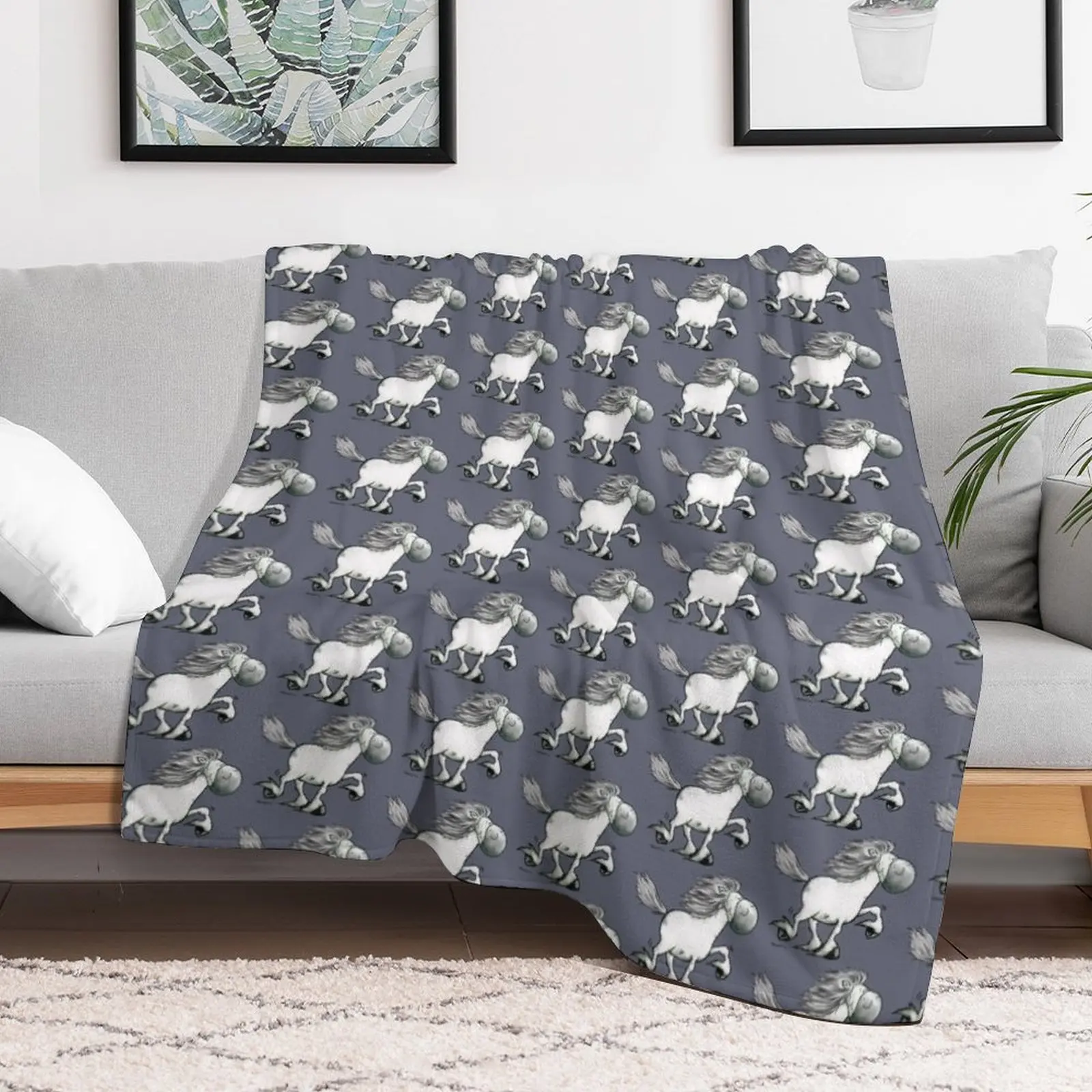 Декоративное одеяло для бега с изображением исландской лошади