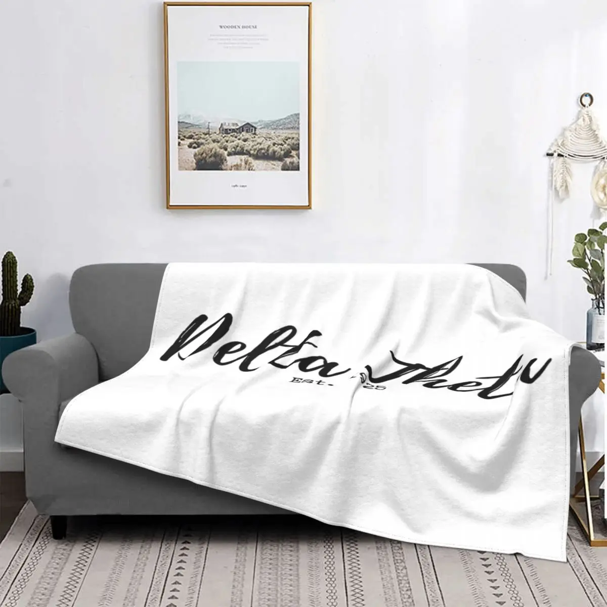 

Одеяло Delta Theta с надписью, покрывало на кровать, клетчатое покрывало, покрывала на кровать, муслиновое одеяло на кровать