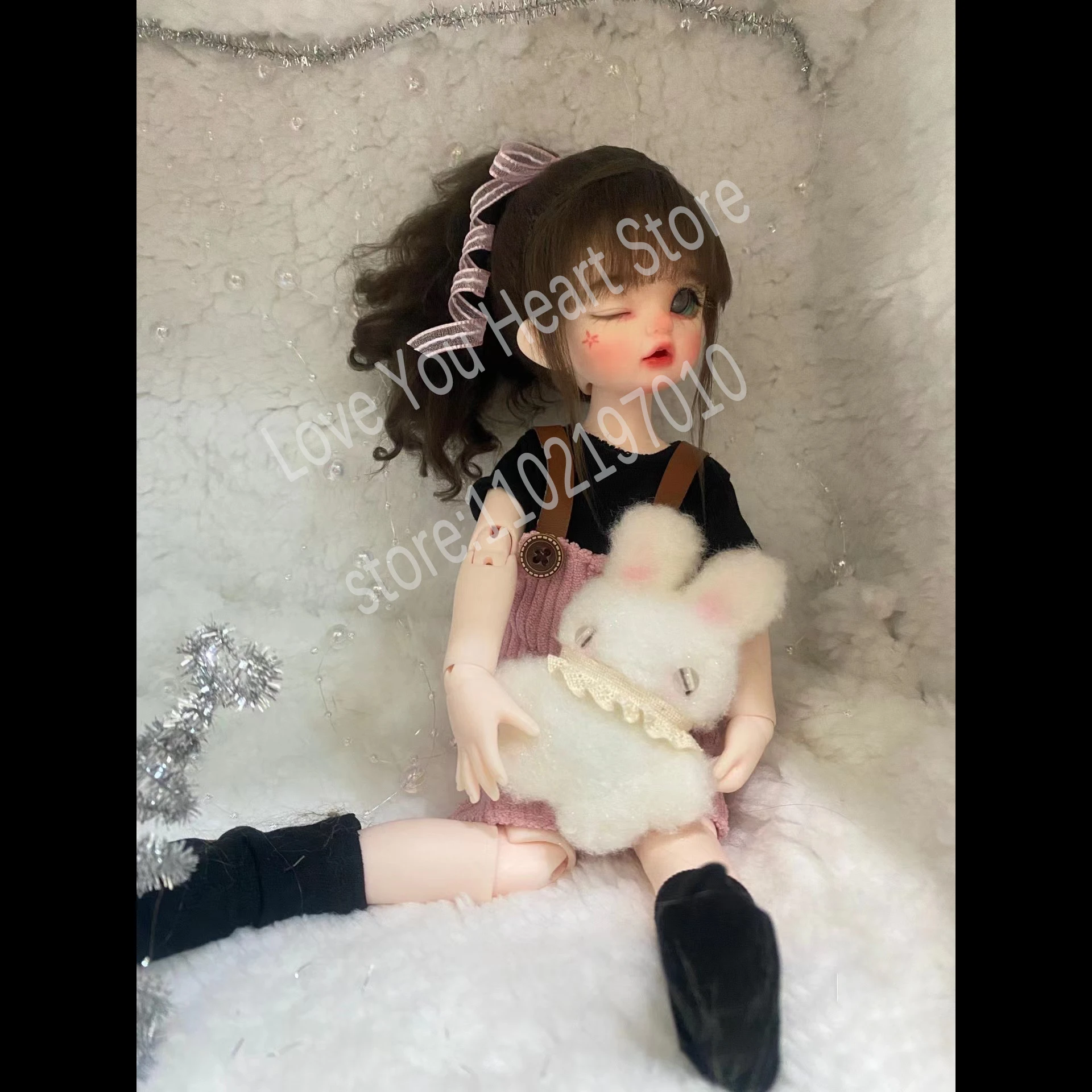 

Парик для куклы OB11, 1/8, 1/6, 1/4, парик для куклы, парик для принцессы, парик из черных, красных, коричневых волос, подарок для принцессы, детская игрушка