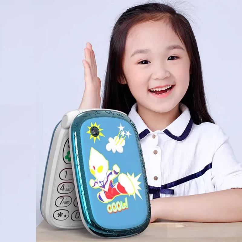 Флип-мобильный телефон Mini Girl Cartoon 1 8&quot Dual SIM-карта музыкальная лампа без камеры