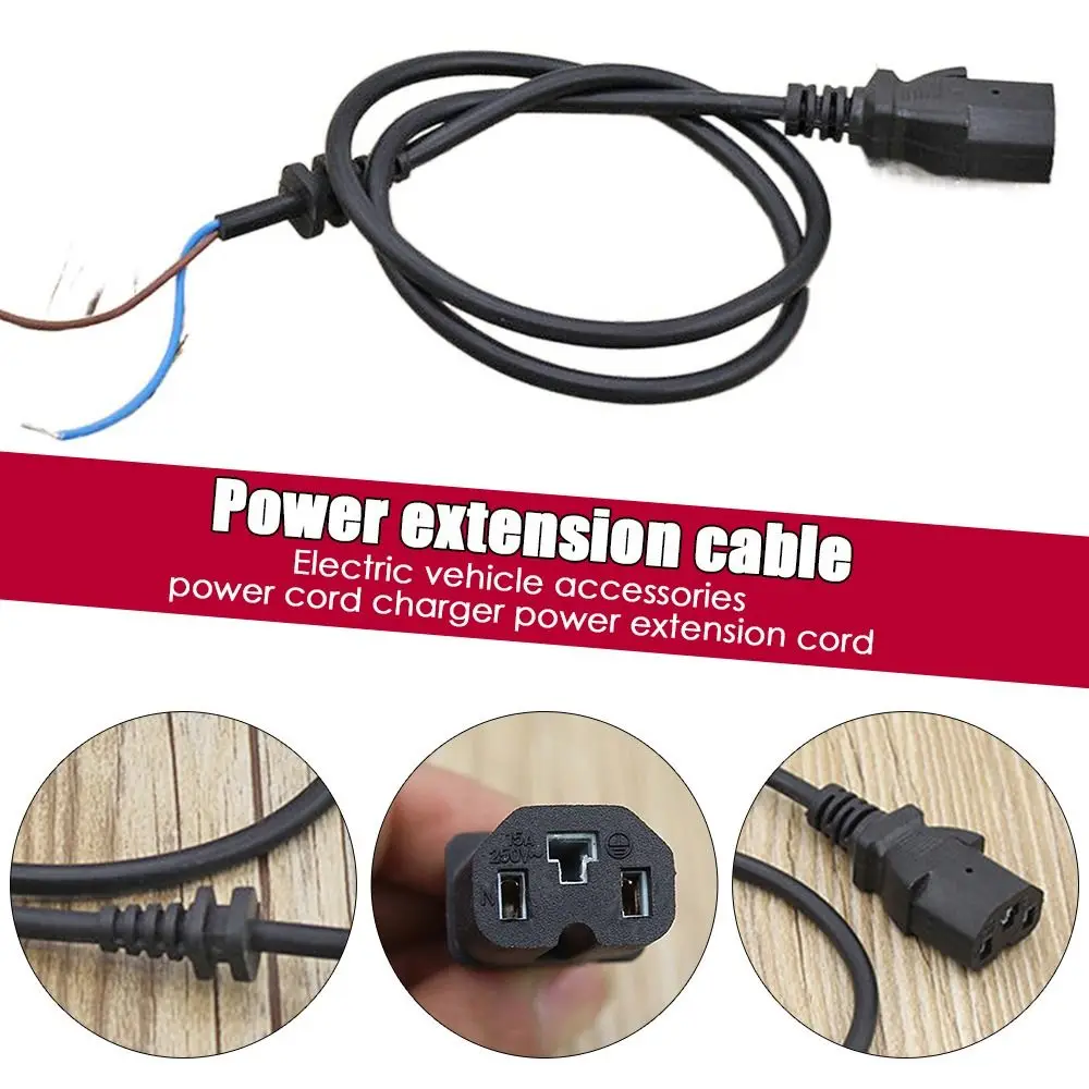 

Motor Cables Black Power Cord Charger E-Bike Motor Cable Power Cable Extension Cable Connector Electric Bike Parts