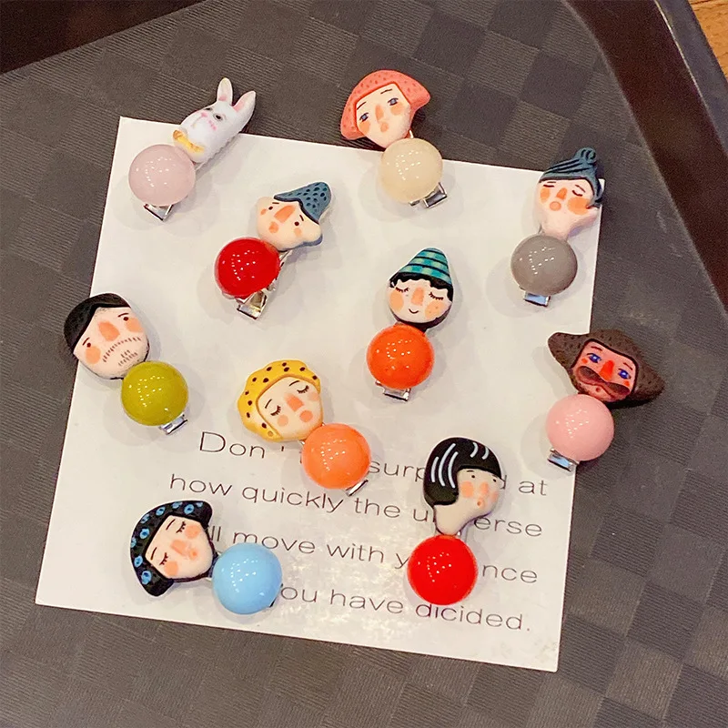 2022 заколка для волос с героями мультфильмов боковая карта Женская челка зажим