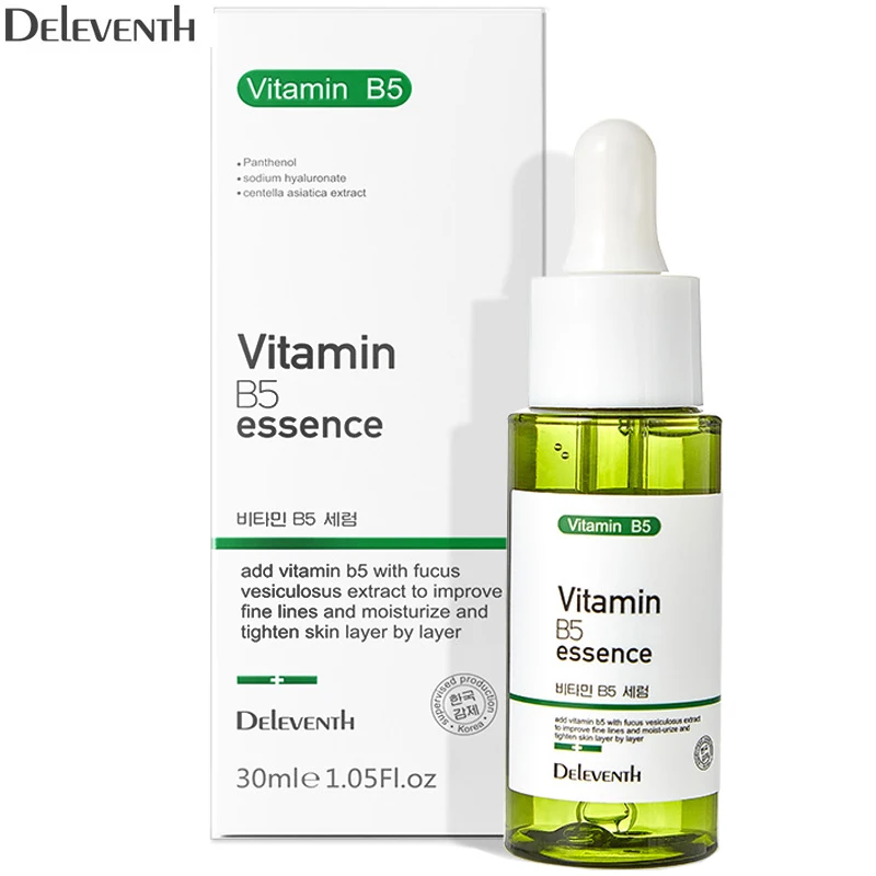 

Vitamin B5 Serum Moisturizing Face Essence Korean Skin Care Hyaluronic Acid Anti-Aging Wrinkles Oil Control Shrink Pores 30ml