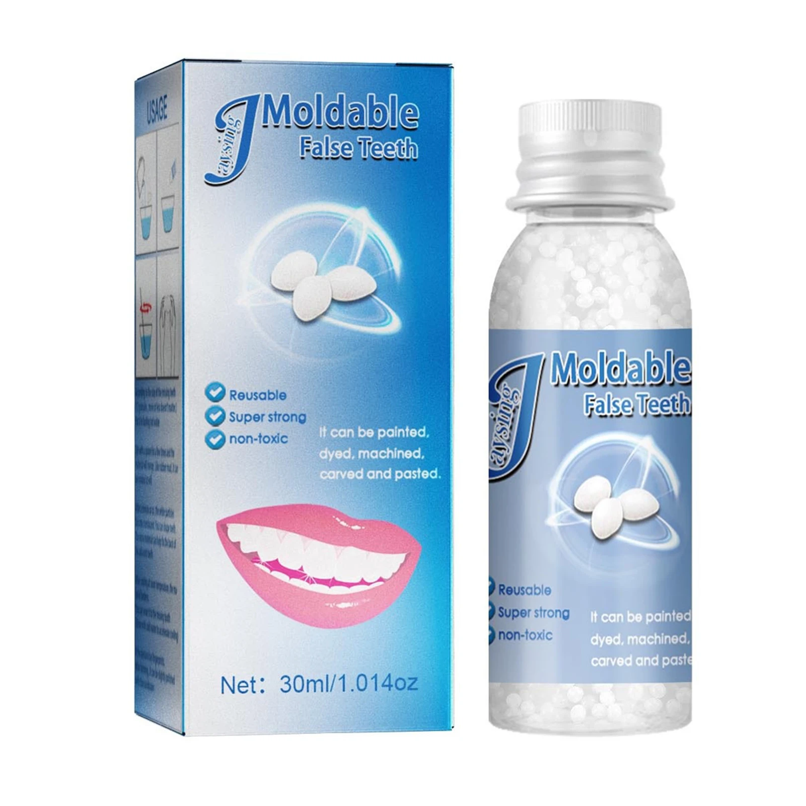 

Накладные зубы для пропущенных зубов, набор для ремонта зубов, набор для временного замены зубов для уверенной улыбки, накладные зубы для